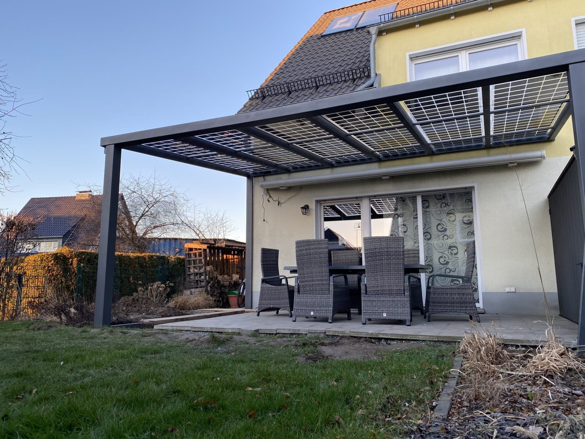 Solar Terrassendach Schiebelement